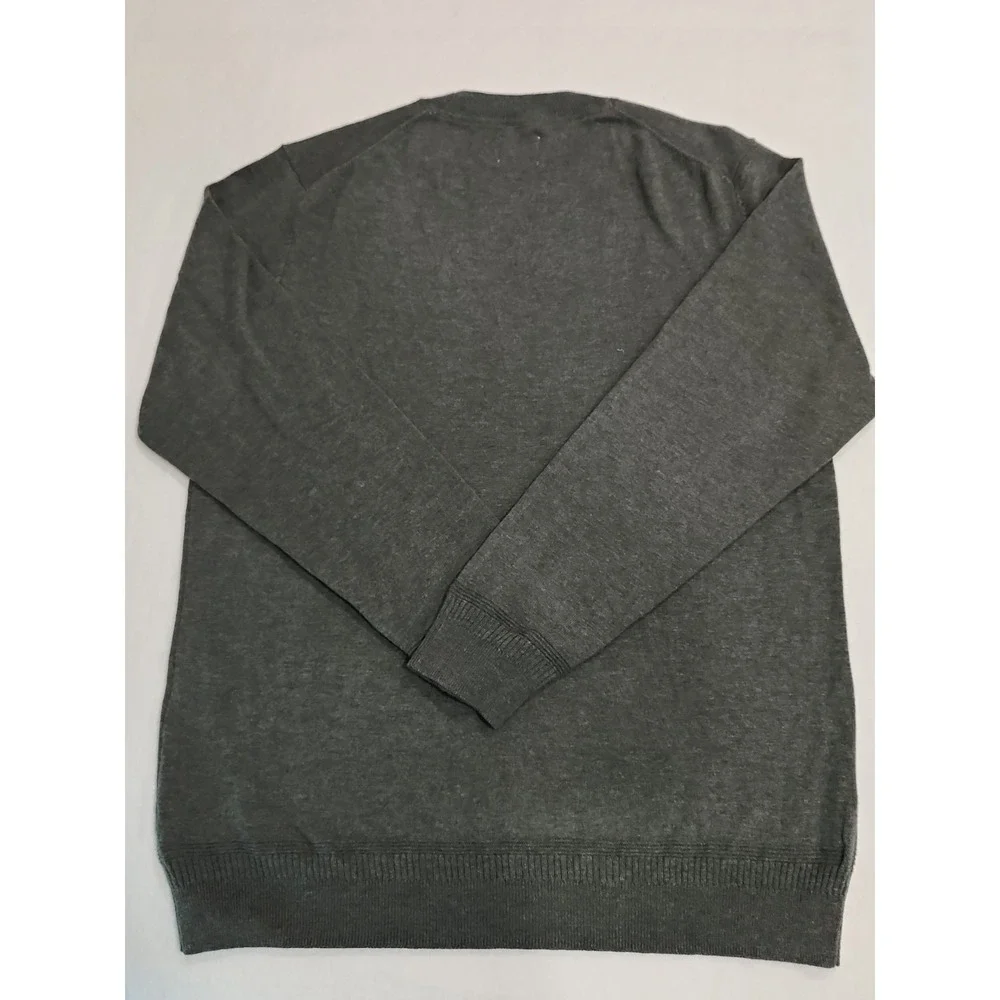 Flint and Tinder Huckberry Crewneck Sweater Mens M Ribbed Collar Cuffs Hem Green
